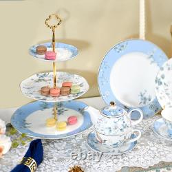 Charming Vintage Floral Bone China Dinnerware Set for 2 8 Pieces