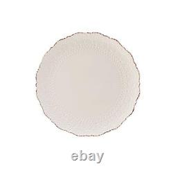 Chateau Cream 16-Piece Stoneware Dinnerware Set, Service for 4, Off White