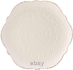 Chateau Cream 16-Piece Stoneware Dinnerware Set, Service for 4, Off White