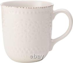 Chateau Cream 16-Piece Stoneware Dinnerware Set, Service for 4, Off White