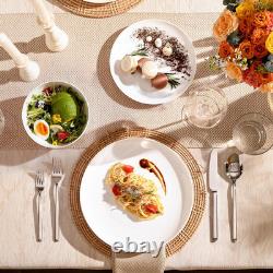 Chic 18-Piece Bone China Dinnerware Set for 6, Microwave & Dishwasher Safe