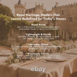 Chic 18-Piece Bone China Dinnerware Set for 6, Microwave & Dishwasher Safe