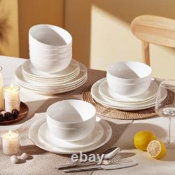 Chic 18-Piece Bone China Dinnerware Set for 6, Microwave & Dishwasher Safe