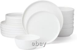 Chic 18-Piece White Coupe Dinnerware Set for 6 Ideal for Every Occasion