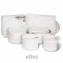 China Storage Set of 6 Quilted Cases Dinnerware Crimson Keepers Fine Containers