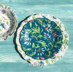 Chinoiserie Botanical Melamine Collection 12 Piece Dinnerware Set By Tarhong