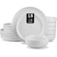 Chip & Scratch Resistant Nova Porcelain Dinnerware Set, Service for 6 White