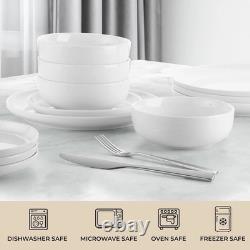 Chip & Scratch Resistant Nova Porcelain Dinnerware Set, Service for 6 White