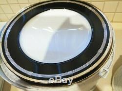 Christian Dior Gaudron Onyx Platinum fine china Setting For 12 great Condition