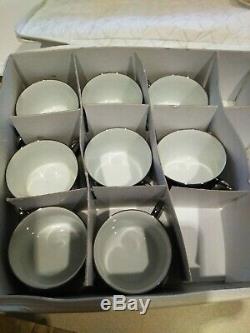 Christian Dior Gaudron Onyx Platinum fine china Setting For 12 great Condition