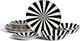 Christian Siriano Porcelain Dinnerware Set, 12-Piece Dish Set for 4, Pla