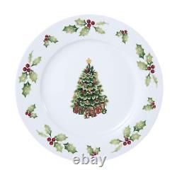 Christmas Day Dinnerware Set, Service For 8, White