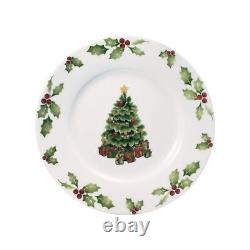 Christmas Day Dinnerware Set, Service For 8, White