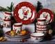 Christmas Dinnerware Set 16PCS Ceramic Plates Bowls Mugs Santa TL-DN02 NEW