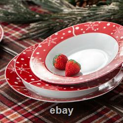 Christmas Series 36 Piece Porcelain Dinnerware Set Santa Claus Service for 12