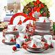 Christmas Series 60 Piece Porcelain Dinnerware Set Christmas Tree Service for 12
