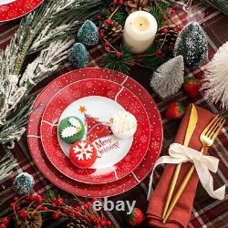 Christmas Series 60 Piece Porcelain Dinnerware Set Christmas Tree Service for 12