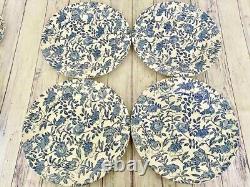 Churchill Blue Peony Dinnerware Service For Four 20 Piece Set Blue White Chintz