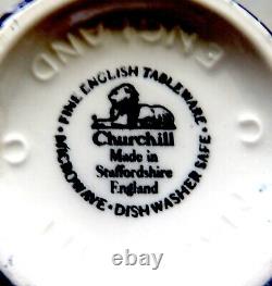 Churchill Staffordshire Blue Calico Dinnerware Set 51 Pieces