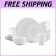 Ciara 16-Piece White Dinnerware Collection
