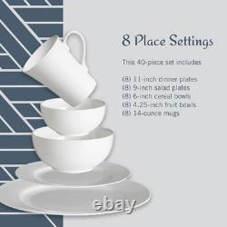 Classic 40-Piece Delray Bone China Dinnerware Collection
