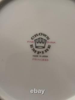 Classic Wedding China, 85 Pieces, White & Silver Rim, Service for 12