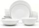Classic White 16-Piece Porcelain Dinnerware Set for 4 Essential Collection
