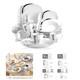 Classic White and Striped Porcelain Dinnerware Set for 6 30-Piece Collection