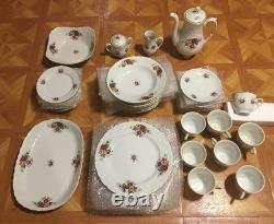 Cmielów POLAND Monte Cristo Fine Porcelain 45-Piece Set Service for 8 + Serving