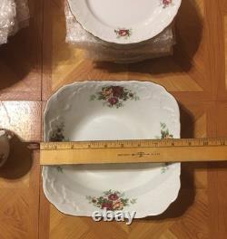 Cmielów POLAND Monte Cristo Fine Porcelain 45-Piece Set Service for 8 + Serving