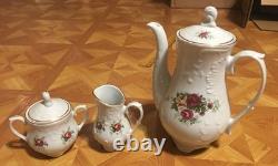 Cmielów POLAND Monte Cristo Fine Porcelain 45-Piece Set Service for 8 + Serving