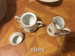 Cmielów POLAND Monte Cristo Fine Porcelain 45-Piece Set Service for 8 + Serving