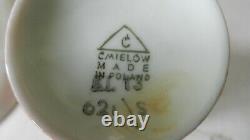 Cmielow Poland Porcelain Coffee / Chocolate Pot Sugar And Creamer Ida