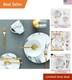 Co. 16-Piece Marble Dinnerware Set, Porcelain, White