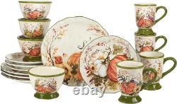 Colorful Harvest Morning 16-Piece Dinnerware Set for 4 Perfect for Every Meal