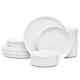 Colortex Stone White Porcelain 12-Piece Dinnerware Set (Service for 4)