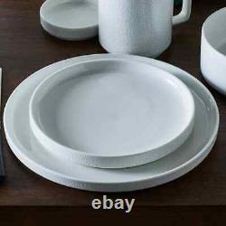 Colortex Stone White Porcelain 12-Piece Dinnerware Set (Service for 4)