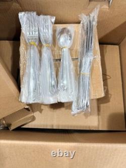 Cooks Home 53-Piece Buffet Dinnerware Set Porcelain & Stainless Steel
