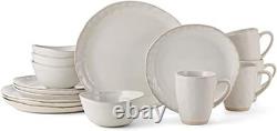 Cora 16-Piece Cream Dinnerware Set for 4 Elegant and Stylish