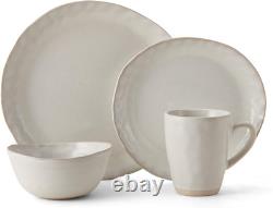 Cora 16-Piece Cream Dinnerware Set for 4 Elegant and Stylish