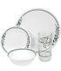 Corelle 16-Piece Dinnerware Set with Glass, for 4, Rosemarie -Vintage-rare-NEW