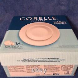 Corelle 16-pc Dinnerware Winter Frost White 4 Place Setting FREE SHIP