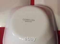 Corelle 16-pc Square Dinnerware Endless Thread Dinner Salad Plate Bowl Mug New