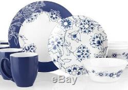 Corelle Boutique Indigo 16-Piece Dinnerware Set Service for 4 NEW