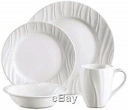 Corelle Boutique Swept 16-Piece Embossed Dinnerware Set Service for 4