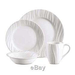 Corelle Boutique Swept Embossed 16-Piece Dinnerware Set Service for 4 NEW