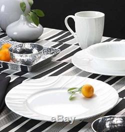 Corelle Boutique Swept Embossed 16-Piece Dinnerware Set Service for 4 NEW