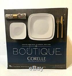 Corelle Boutique Vivid White Square 32-pc. Dinnerware Set, Service for 8
