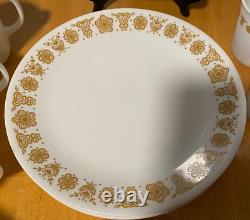 Corelle Butterfly Gold 49 Pc Dinnerware Set Serves 8 + Platter