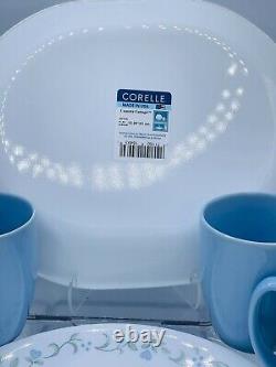 Corelle Country Cottage 25 pc Dinnerware Set withLunch Plates Platter Mugs Serve 4